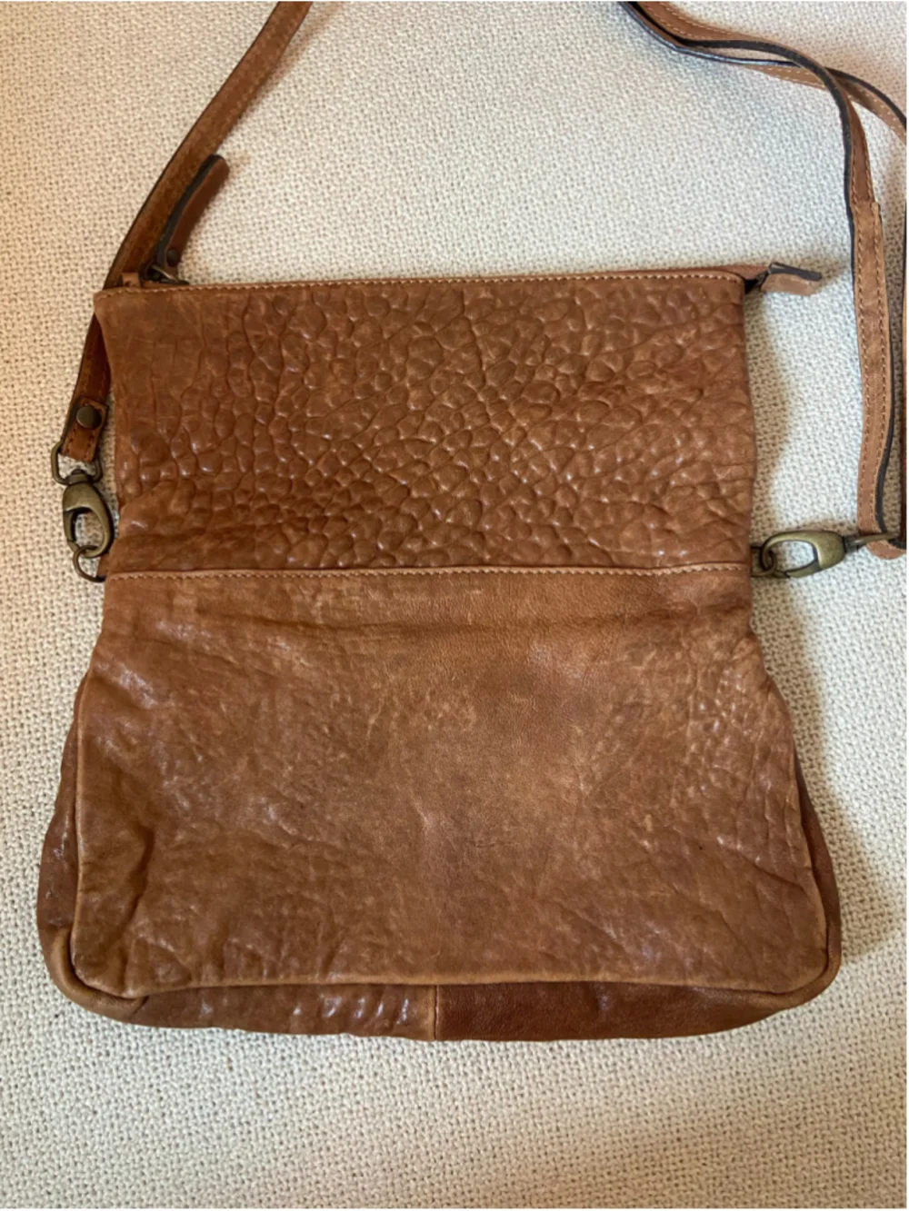 Johnny Was Bria Italian Leather Purse Studded Crossbody Bag Brown Italy